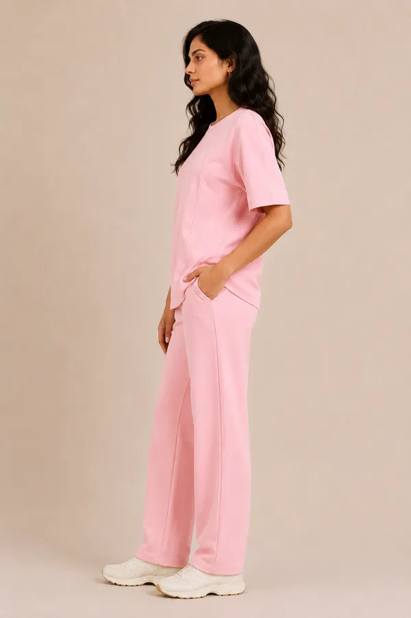 Pink_Relaxed_Fit_Top_And_Wide-Leg_Trouser_Set_For_Women