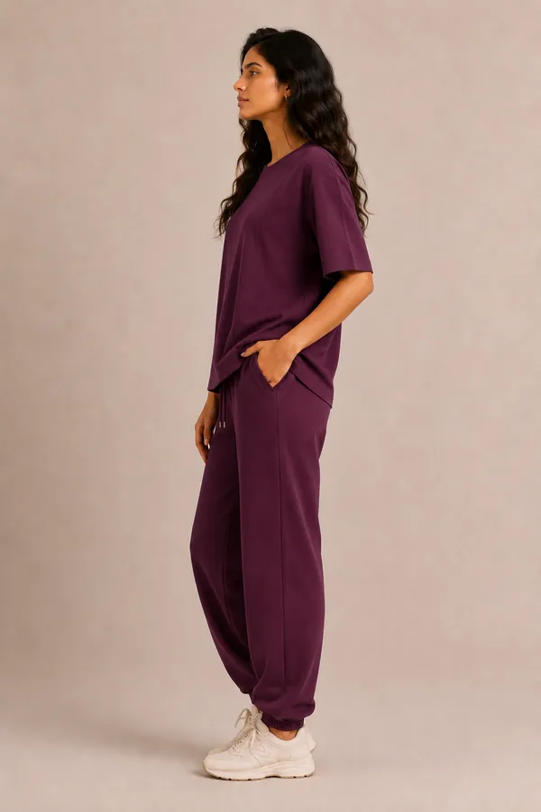 Purple_Relaxed_Fit_T-Shirt_And_Jogger_Set_For_Women