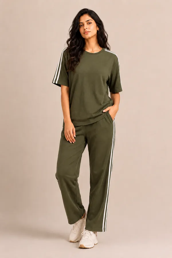 Olive_Green_Striped_Relaxed_Fit_Co-Ord_Set_For_Women