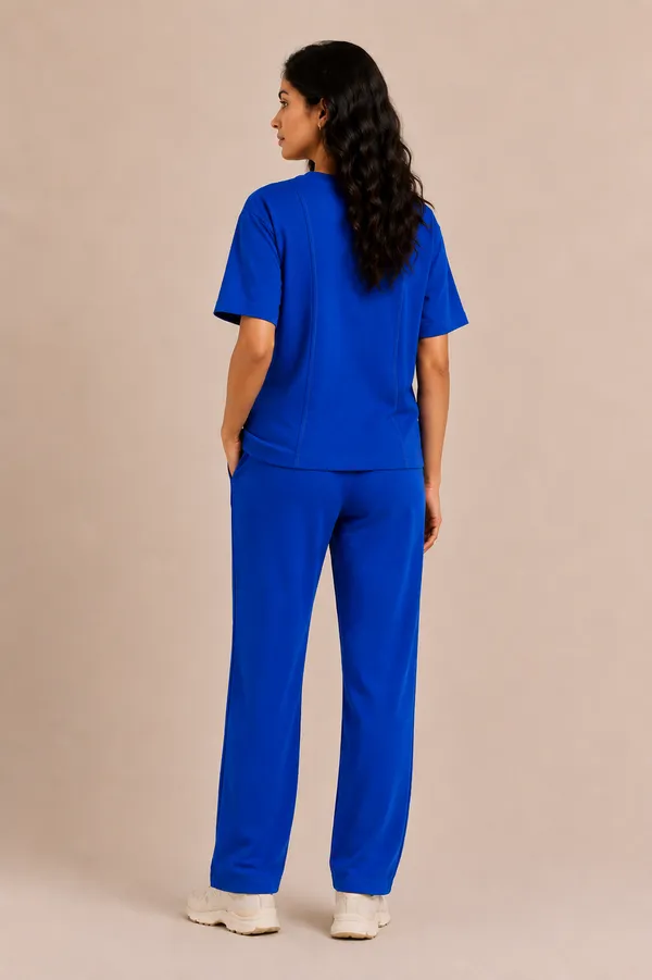 Blue_Relaxed_Fit_Crew-Neck_Top_And_Trouser_Set_For_Women