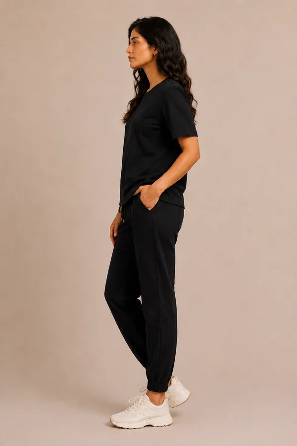 Black_Relaxed_Fit_Top_And_Jogger_Set_For_Women