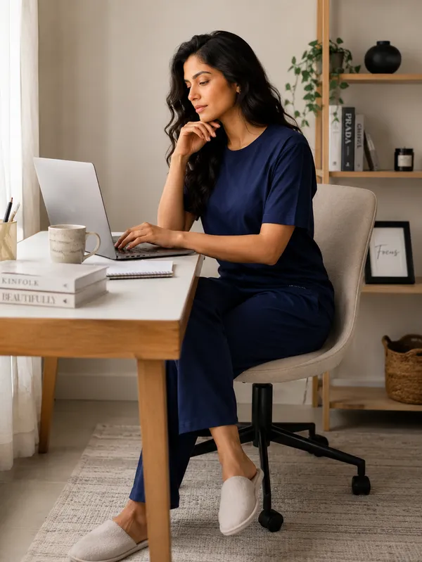 Navy_Relaxed_Fit_Top_And_Trouser_Set_For_Women