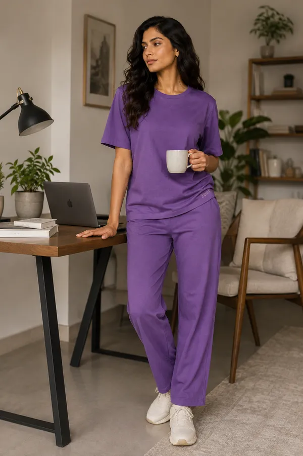 Purple_Relaxed_Fit_Top_And_Trouser_Set_For_Women