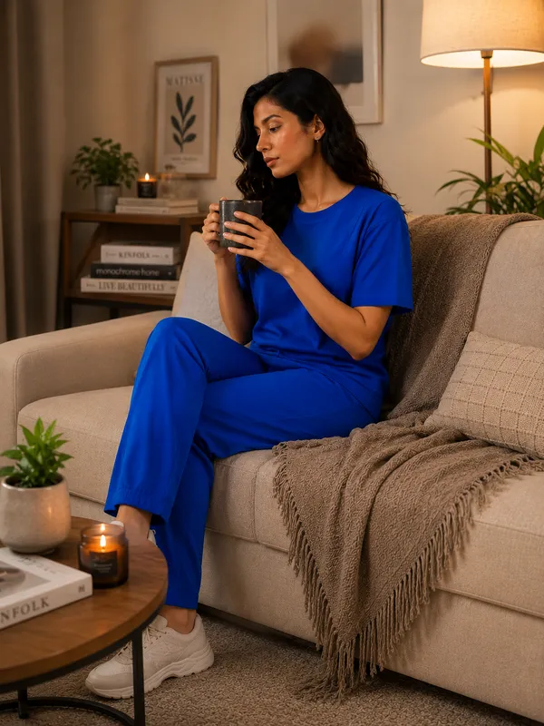 Blue_Relaxed_Fit_Crew-Neck_Top_And_Trouser_Set_For_Women