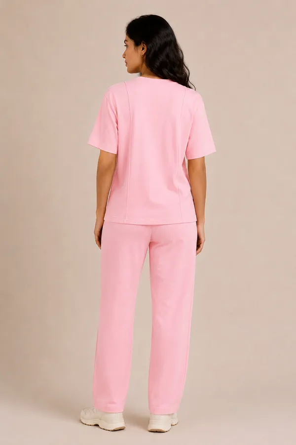Pink_Relaxed_Fit_Top_And_Wide-Leg_Trouser_Set_For_Women