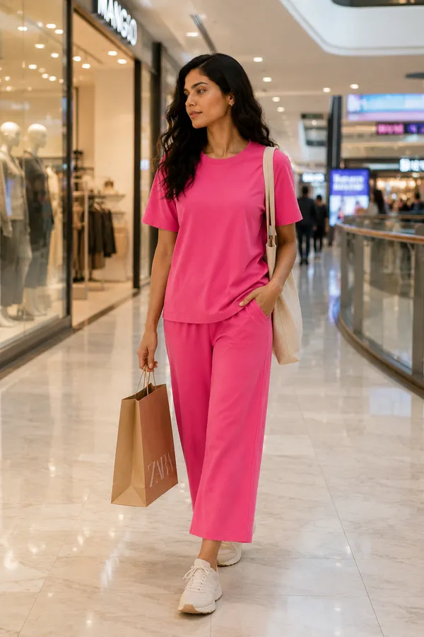 Pink_Relaxed_Fit_Top_And_Wide-Leg_Culotte_Set_For_Women