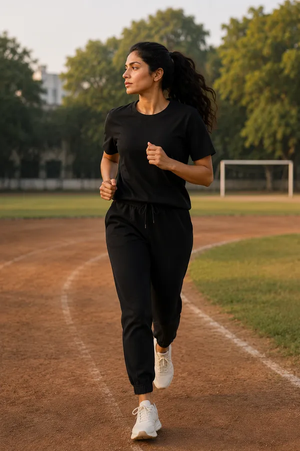 Black_Relaxed_Fit_Top_And_Jogger_Set_For_Women