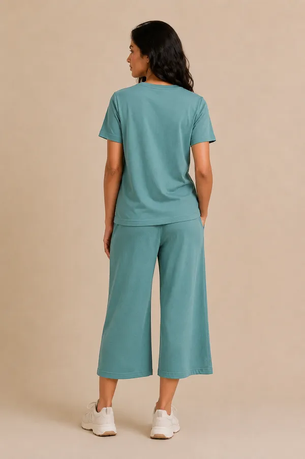 Teal_Relaxed_Fit_Wide-Leg_Culotte_Co-Ord_Set_For_Women