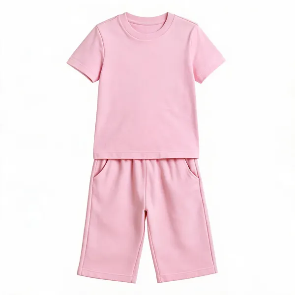 Pink_Relaxed_Fit_T-Shirt_And_Shorts_Set_For_Boys