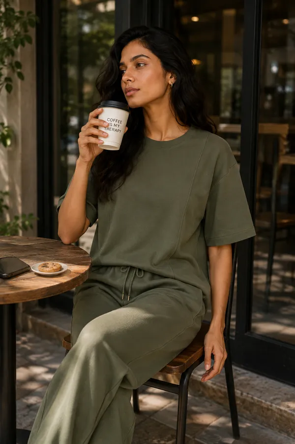 Olive_Green_Relaxed_Fit_T-Shirt_And_Jogger_Set_For_Women