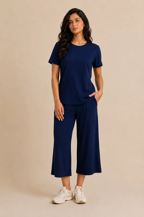 Navy_Relaxed_Fit_Wide-Leg_Culotte_Co-Ord_Set_For_Women