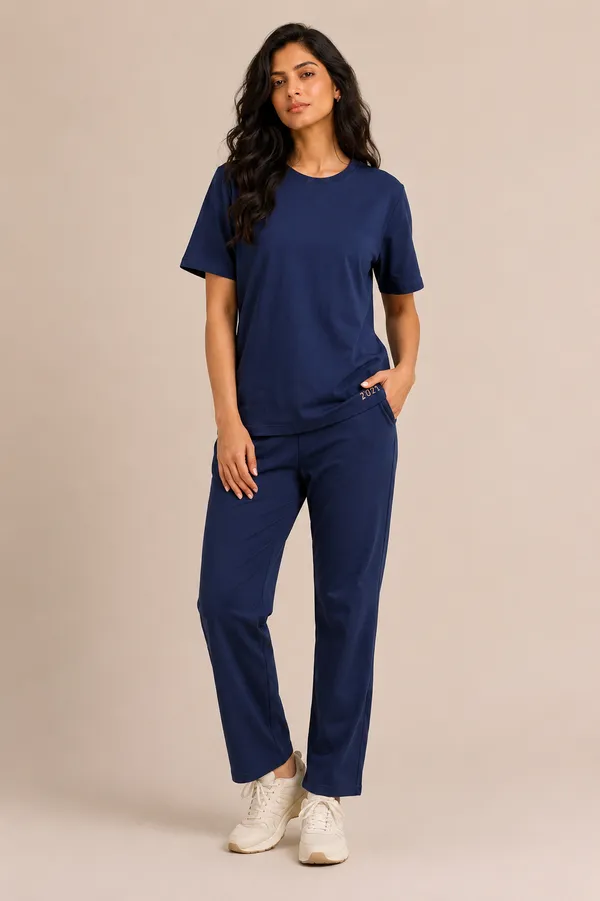 Navy_Relaxed_Fit_Top_And_Trouser_Set_For_Women