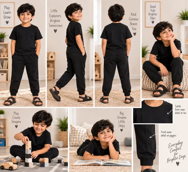 Black_Relaxed_Fit_T-Shirt_And_Joggers_Set_For_Kids