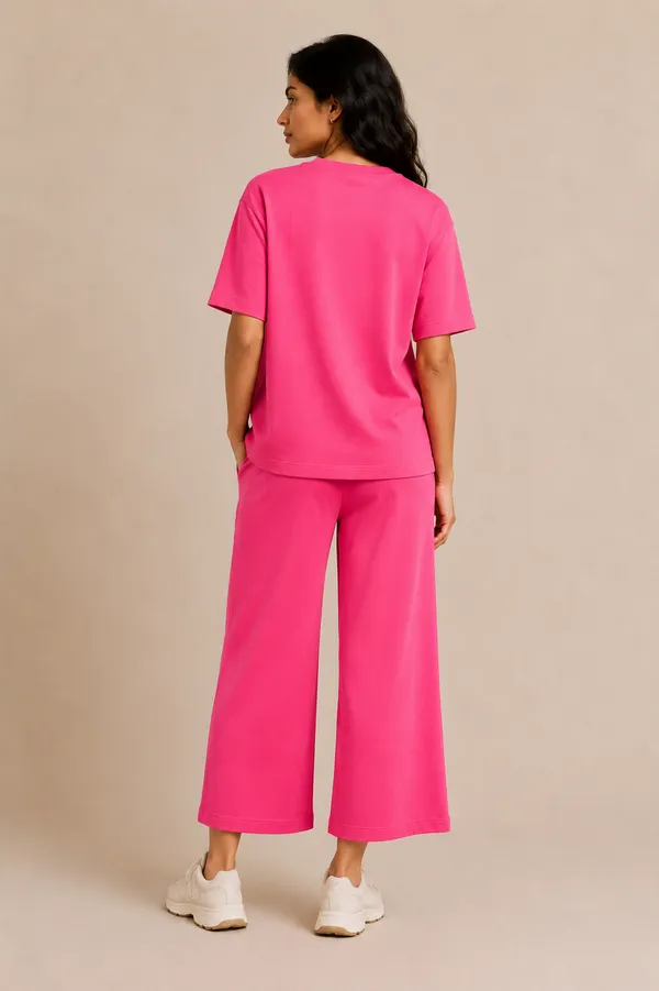 Pink_Relaxed_Fit_Top_And_Wide-Leg_Culotte_Set_For_Women