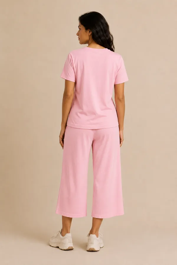Pink_Relaxed_Fit_Top_And_Wide-Leg_Culotte_Set_For_Women