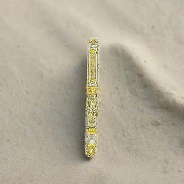 925_Sterling_Silver_Ram_Darbar_Nakshi_Antique_Collectible_Pen