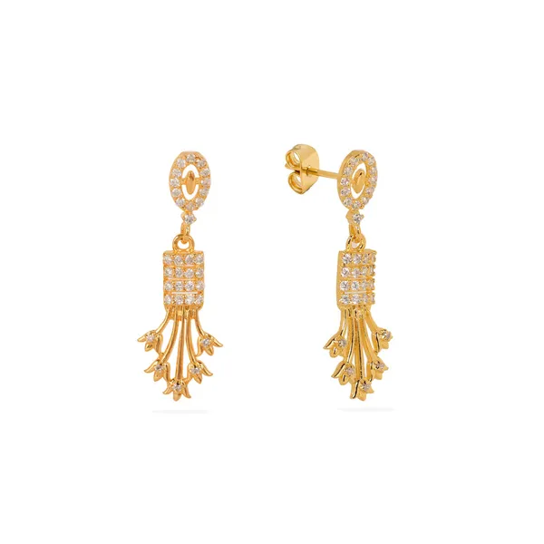 Gold_925_Silver_24K_Gold_Plated_Cz_Drop_Earrings_For_Women