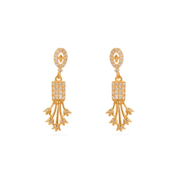 Gold_925_Silver_24K_Gold_Plated_Cz_Drop_Earrings_For_Women
