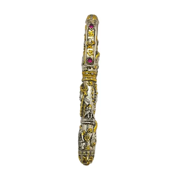 925_Silver_Two-Tone_Nakash_Ruby_Studded_Hallmark_Decorative_Pen