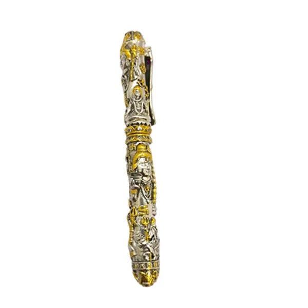 925_Silver_Two-Tone_Nakash_Ruby_Studded_Hallmark_Decorative_Pen