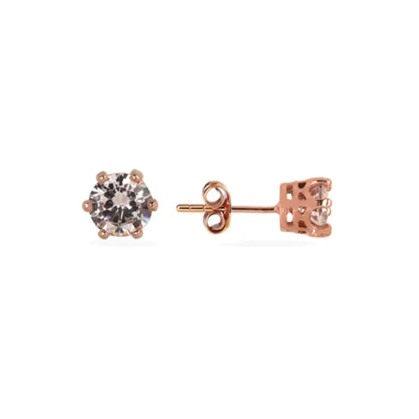 Rose_Gold_925_Silver_Zircon_Faceted_Stud_Earrings_For_Women