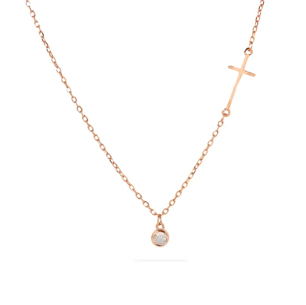925_Silver_Cross_Solitaire_Pendant_Chain