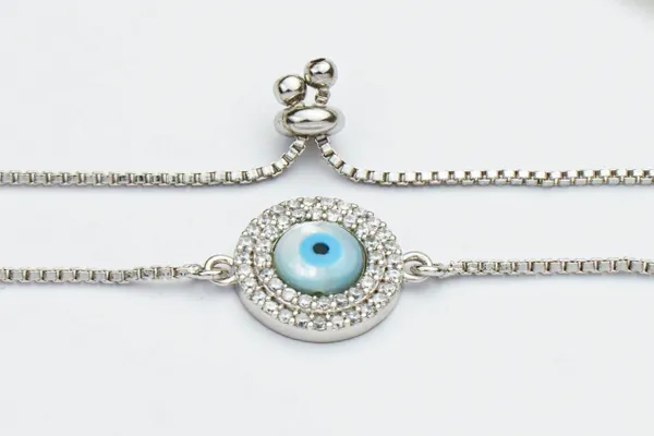 925_Silver_Adjustable_Eveil_Eye_Bracelete