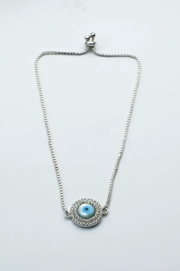 925_Silver_Adjustable_Eveil_Eye_Bracelete