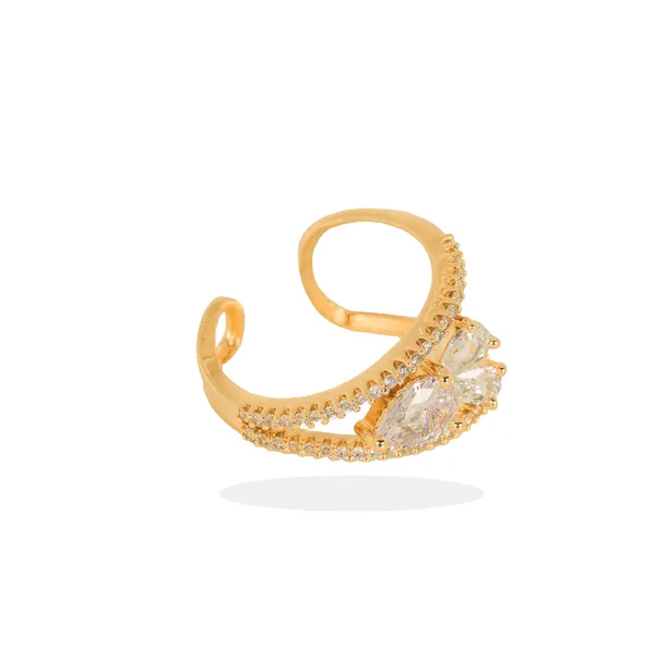 Gold_925_Sterling_Cluster_Stone_Sleek_Band_Ring_For_Women
