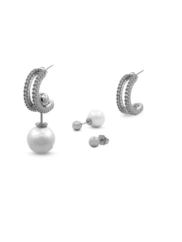 Silver_925_Sterling_Silver_Zircon_4-In-1_Earrings