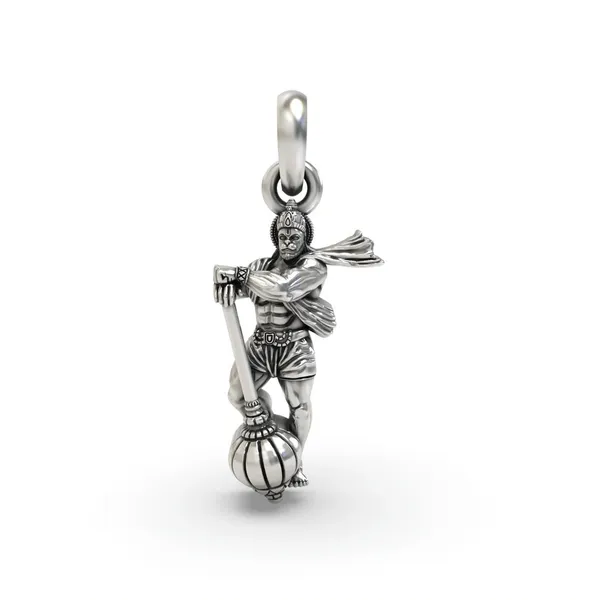 925_Silver_Lord_Hanuman_Standing_Holding_With_Gada