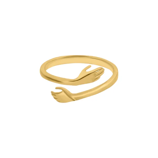 Gold_Plated_925_Silver_Hug_Ring_For_Unisex