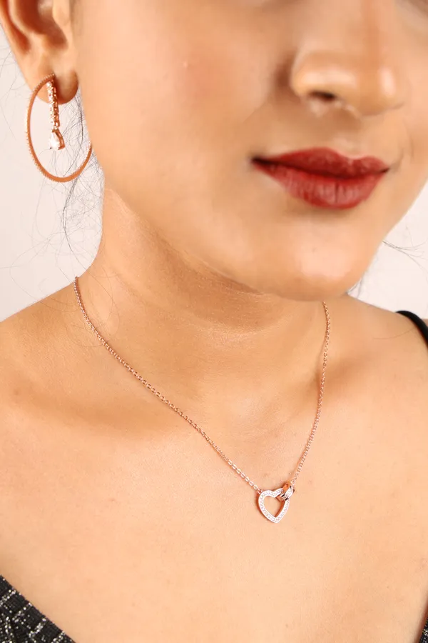 Rose_Gold_925_Sterling_Gemstone_Heart_Arrow_Pendant_Necklace_For_Women