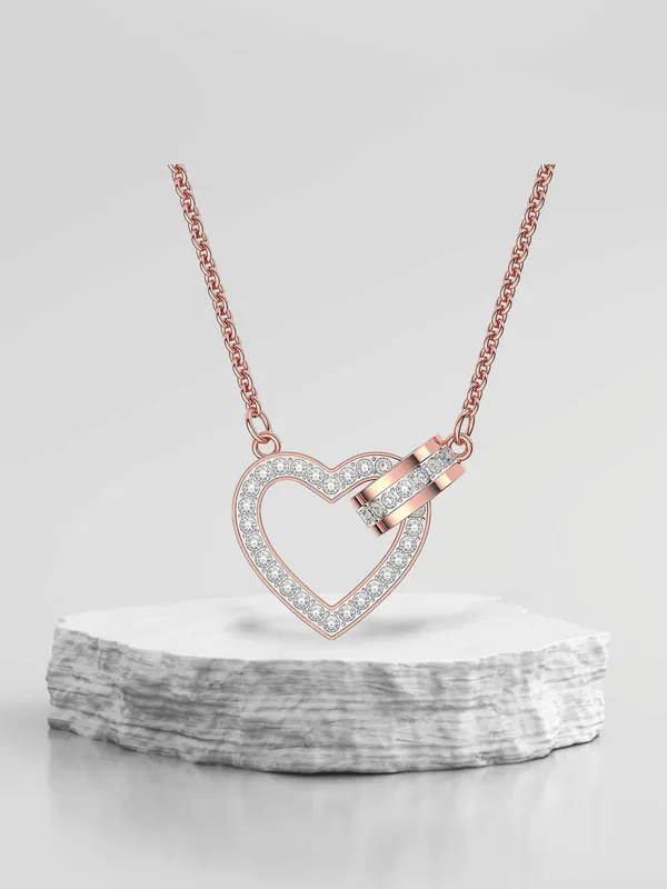Rose_Gold_925_Sterling_Gemstone_Heart_Arrow_Pendant_Necklace_For_Women