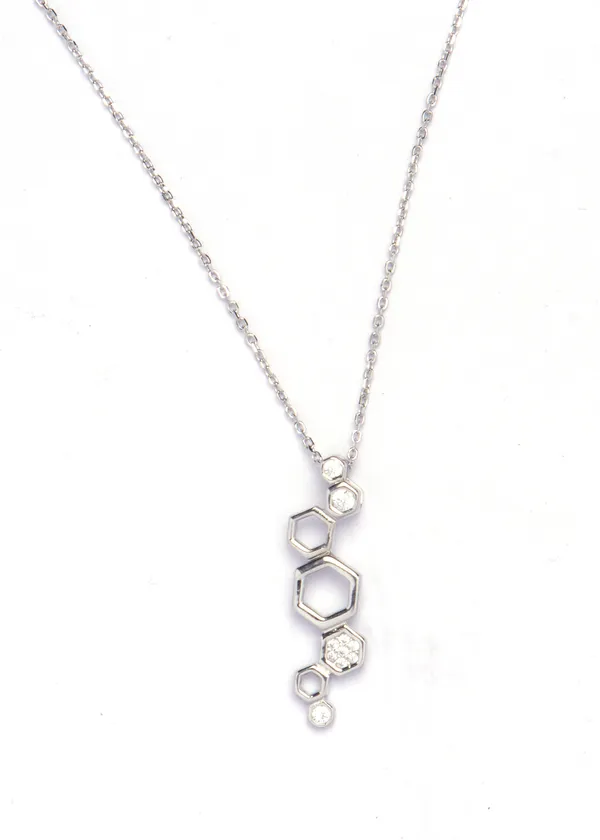 Silver_925_Sterling_Hexagon_Pendant_Chain_For_Women