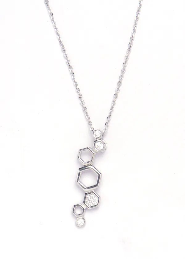 Silver_925_Sterling_Hexagon_Pendant_Chain_For_Women