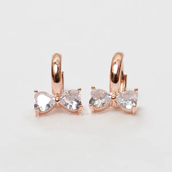 925_Silver_Bow_Heart_Studded_Cz_Hoops