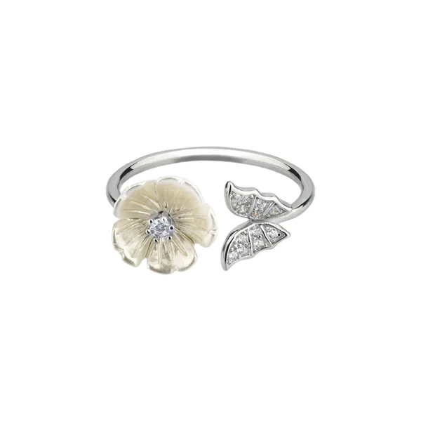 Silver_925_Sterling_Flower_Pearl_Zirconia_Ring_For_Women