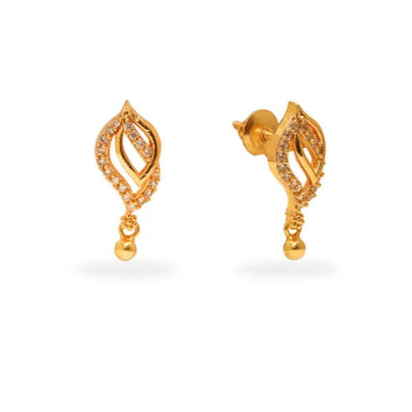 Gold_Plated_925_Silver_Cz_Stud_For_Women
