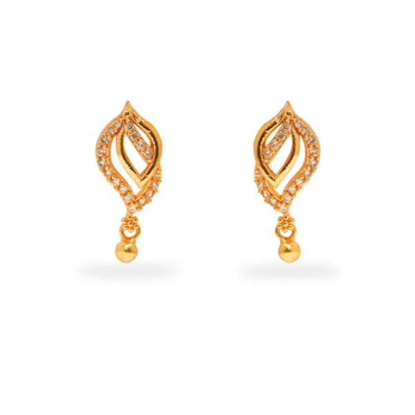 Gold_Plated_925_Silver_Cz_Stud_For_Women
