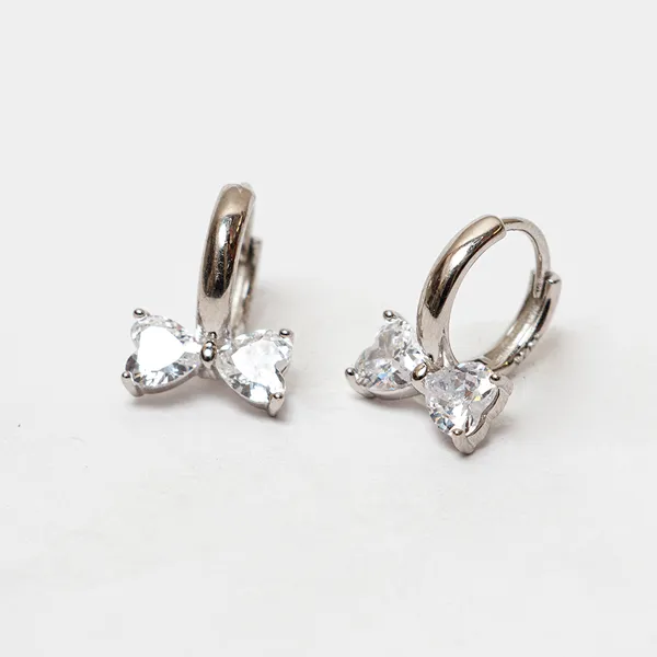 Silver_925_Sterling_Zirconia_Bow_Hoop_Earrings_For_Women
