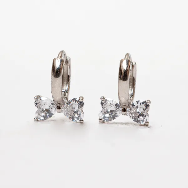 Silver_925_Sterling_Zirconia_Bow_Hoop_Earrings_For_Women