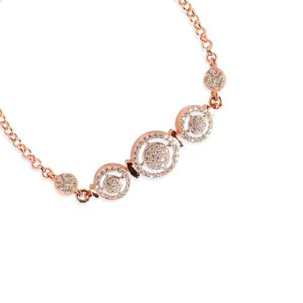Rose_Gold_925_Silver_Zircon_Charm_Bracelet_For_Unisex