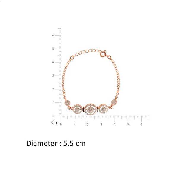 Rose_Gold_925_Silver_Zircon_Charm_Bracelet_For_Unisex