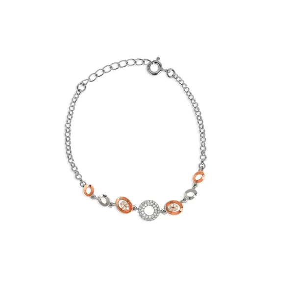 Silver_925_Sterling_Pearl_Rose_Gold_Element_Bracelet_For_Unisex