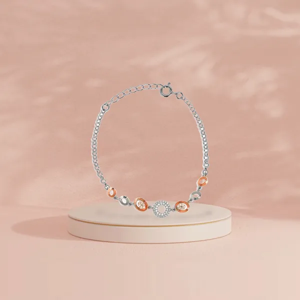 Silver_925_Sterling_Pearl_Rose_Gold_Element_Bracelet_For_Unisex