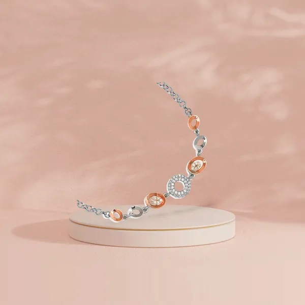 Silver_925_Sterling_Pearl_Rose_Gold_Element_Bracelet_For_Unisex