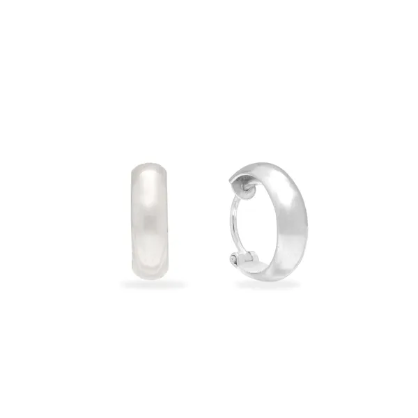 Silver_925_Sterling_Half_Round_Hoop_Earrings_For_Women