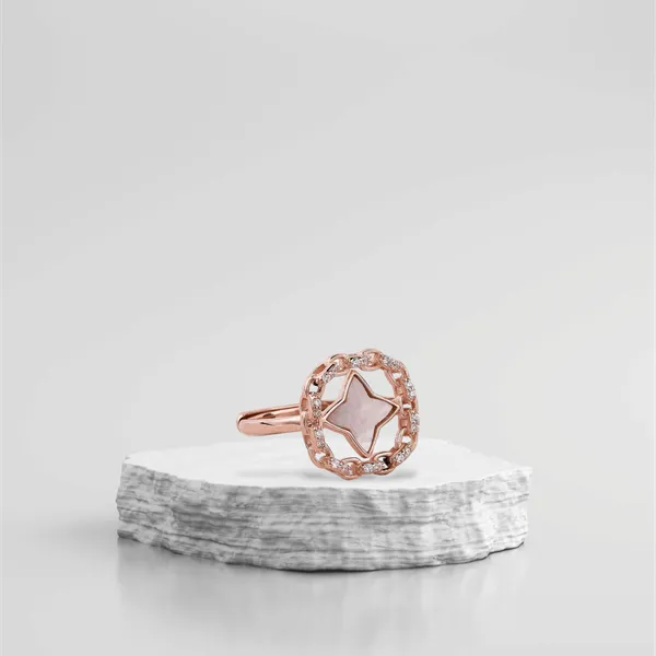 Rose_Gold_925_Silver_Solitaire_Zircon_Adjustable_Ring_For_Women
