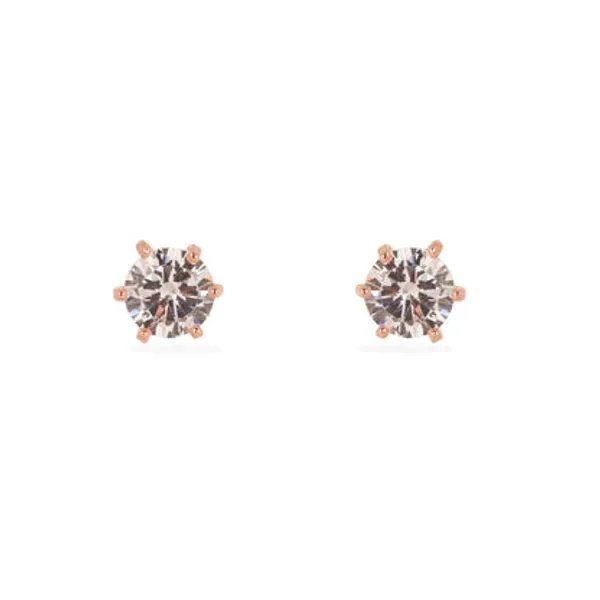 Rose_Gold_Plated_925_Silver_Zirconia_Solitaire_Stud_Earrings_For_Women
